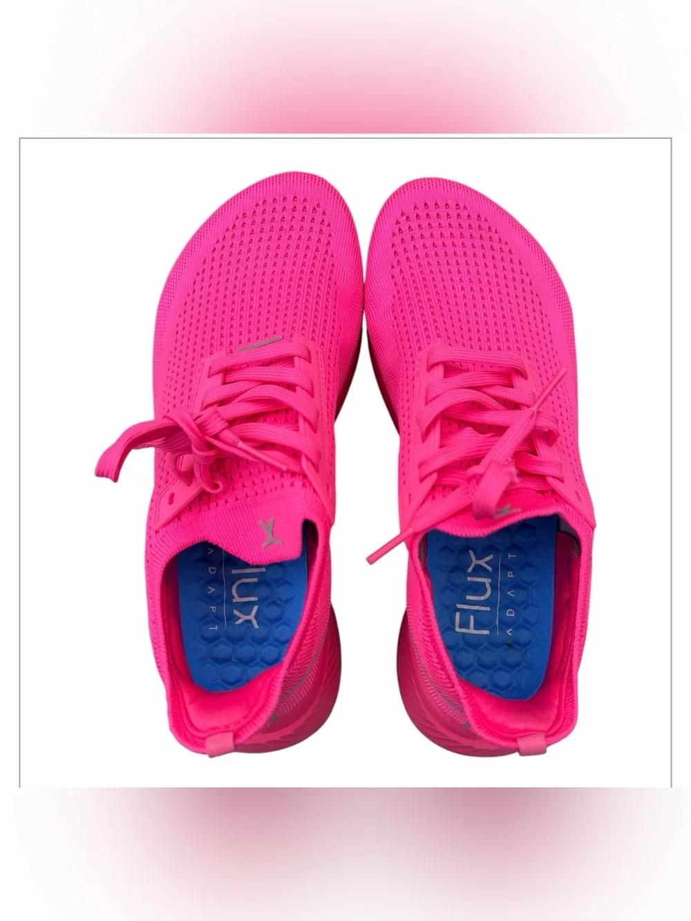 Flux Footwear Adapt Runner NEON Pink M7 Women 8.5 Athletic Knit Shoes Sneakers